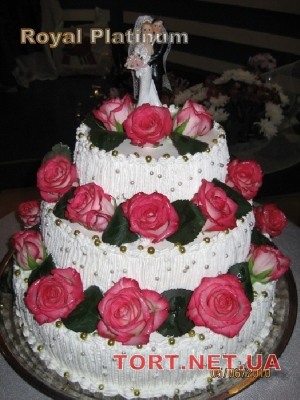 Свадебный торт из крема_13