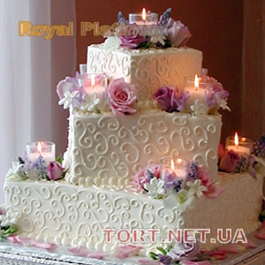 Свадебный торт из крема_23