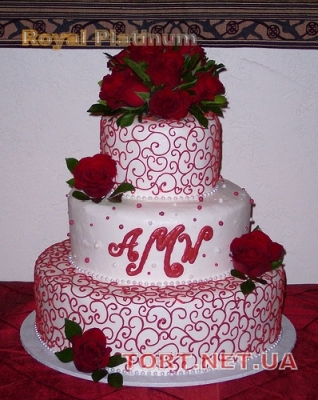 Свадебный торт из крема_63
