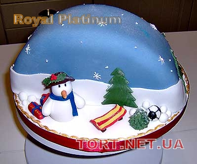 Зимний торт на Новый год_338