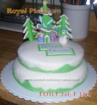 Зимний торт на Новый год_394