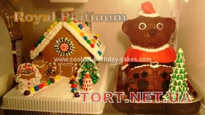 Зимний торт на Новый год_395
